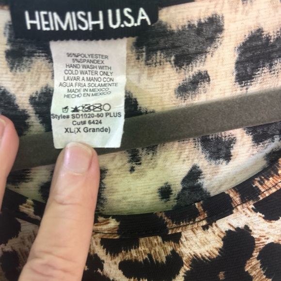 HEIMISH USA Animal Print Dress Size XL With Pockets - Picture 2 of 9